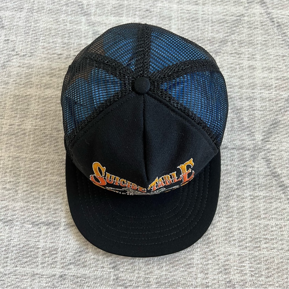 Vintage 1990s Suicide Table Delta Saloon Poker Gambling SnapBack Trucker Hat - Picture 3 of 7